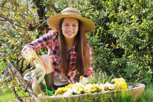 Eco-friendly disposal practices during garden clearance.